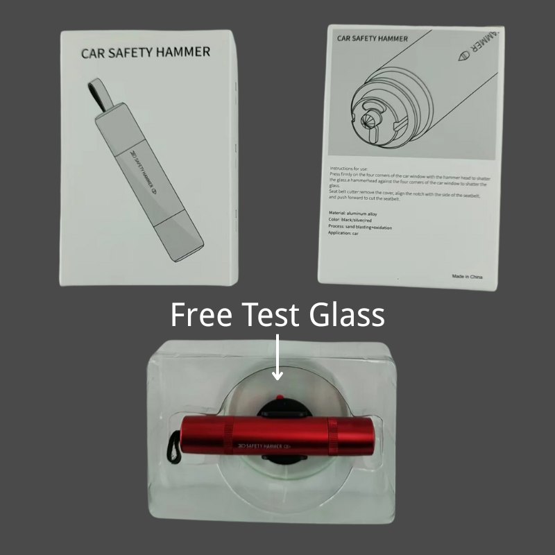 Herramienta de rescate 2 en 1: rompeventanas de emergencia para coche y cortacinturones de seguridad.