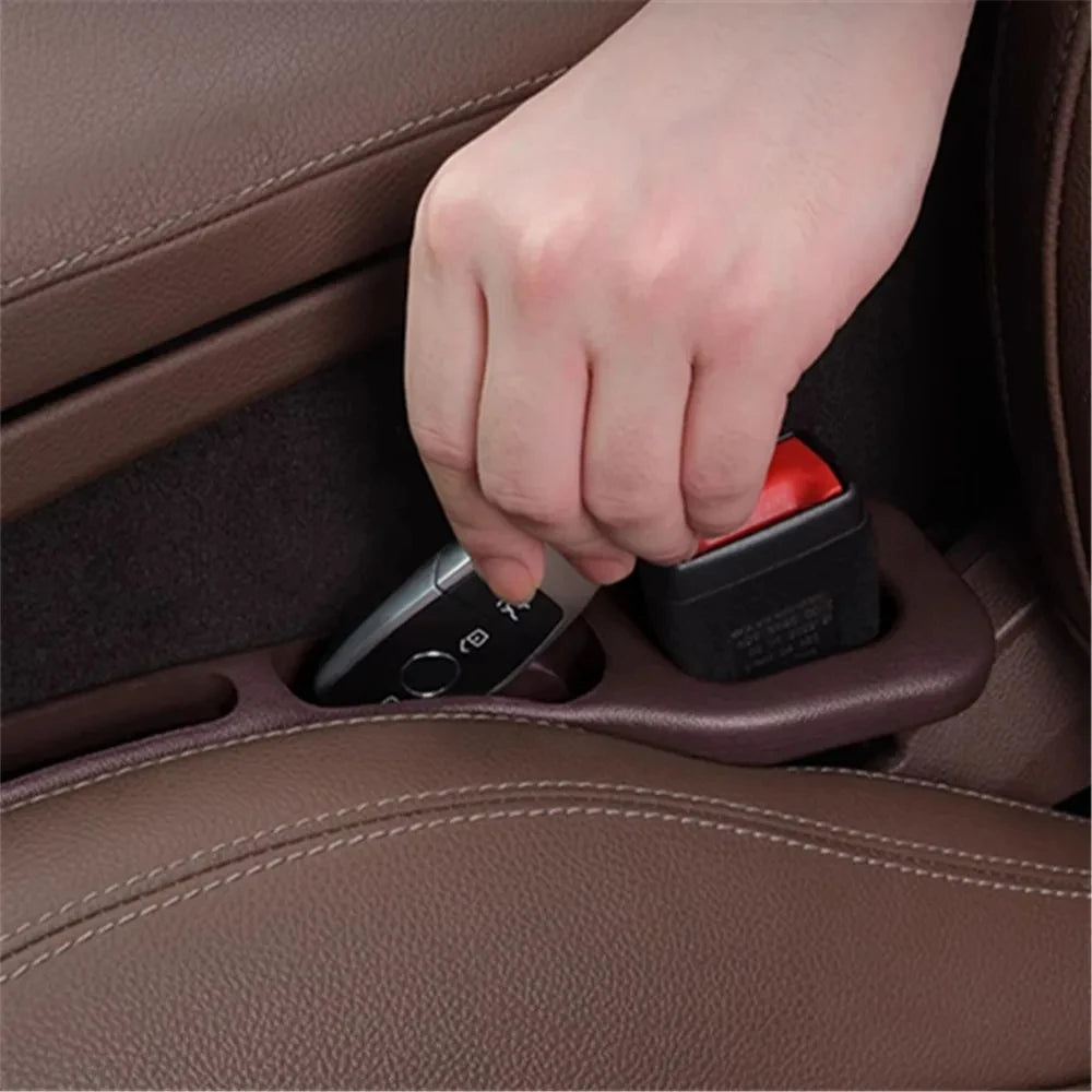 2PCS Car Seat Gap Filler – Premium Silicone, Blocks Falling Items, Safe for Kids & Pets
