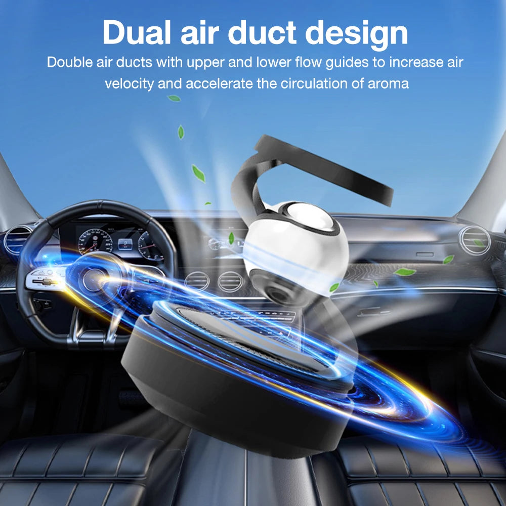 Interstellar Solar Car Diffuser: Rotating Air Freshener