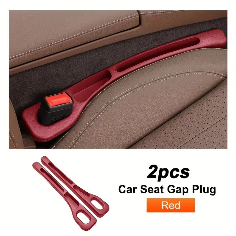 2PCS Car Seat Gap Filler – Premium Silicone, Blocks Falling Items, Safe for Kids & Pets