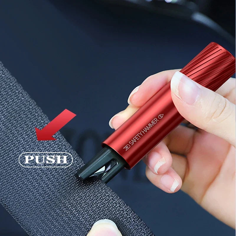 Herramienta de rescate 2 en 1: rompeventanas de emergencia para coche y cortacinturones de seguridad.