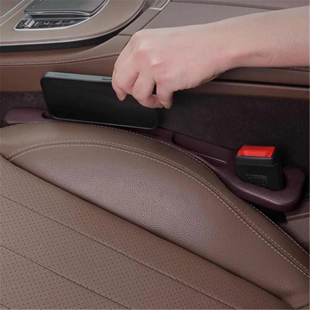 2PCS Car Seat Gap Filler – Premium Silicone, Blocks Falling Items, Safe for Kids & Pets