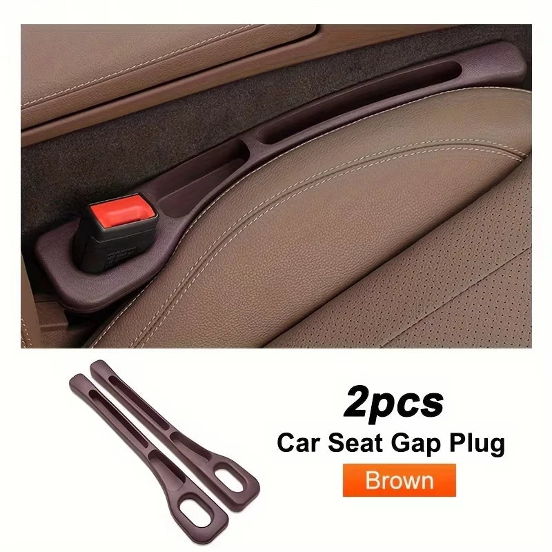 2PCS Car Seat Gap Filler – Premium Silicone, Blocks Falling Items, Safe for Kids & Pets