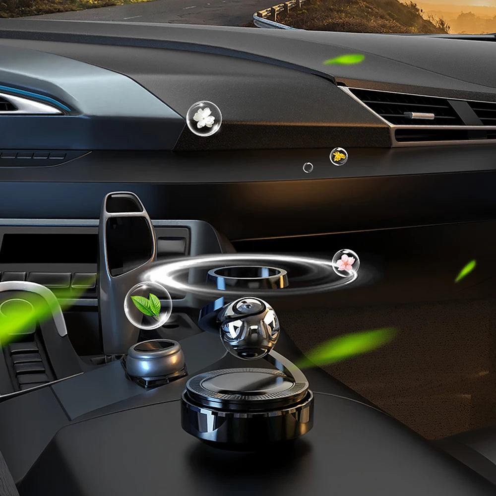 Interstellar Solar Car Diffuser: Rotating Air Freshener