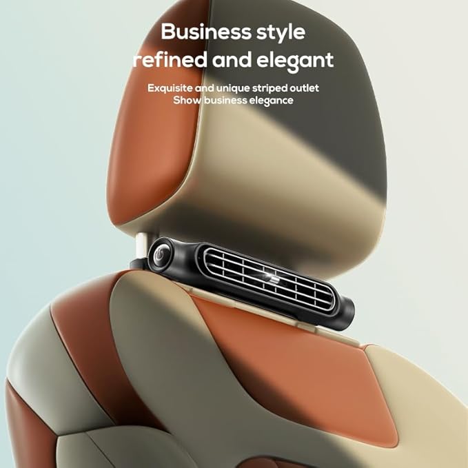 DriveZen Breeze — Headrest Fan for Babies | Velcro No-Blade Quiet Mount, USB-C, Sleep-Safe Rear-Seat Cooler